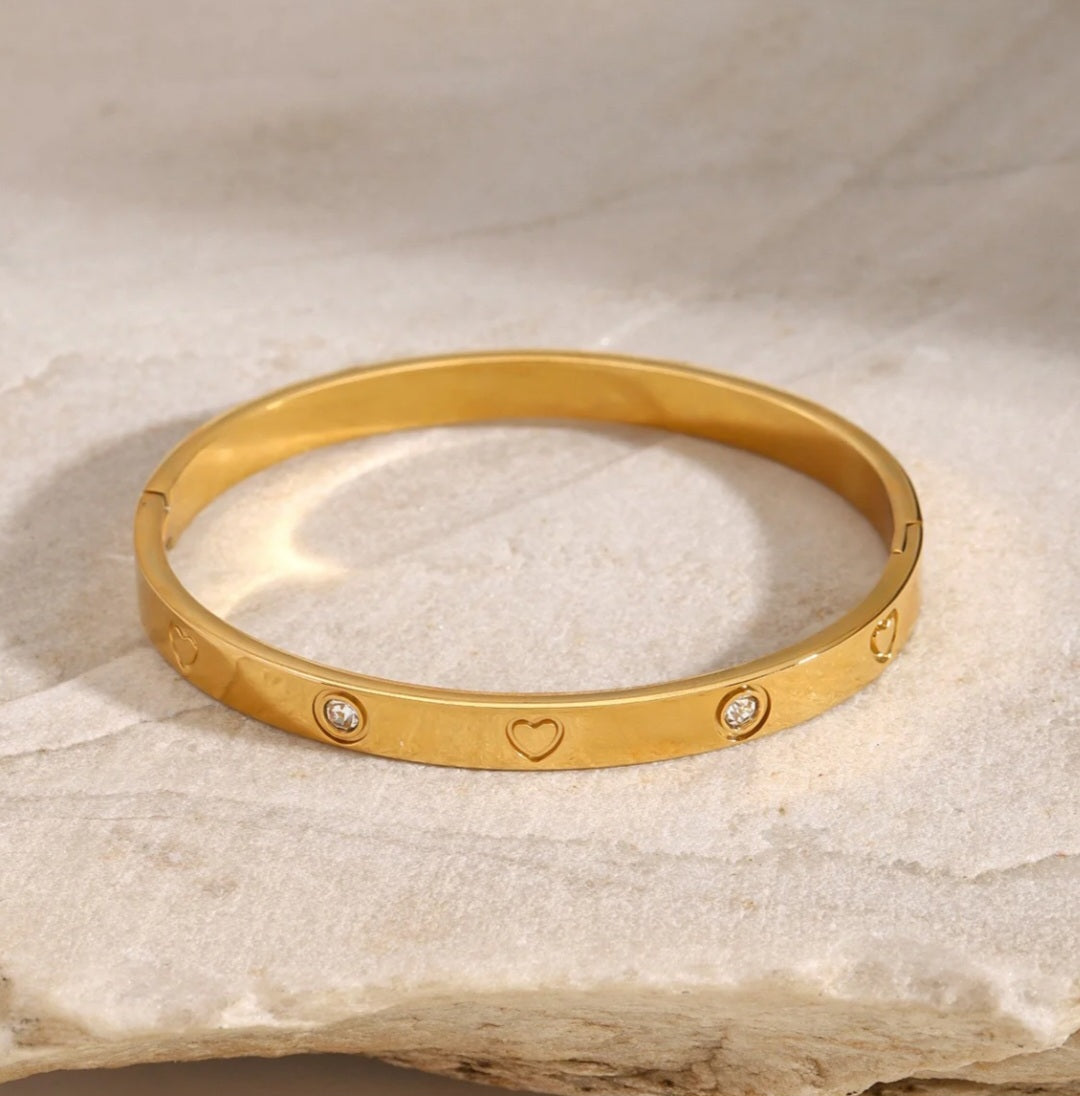 Brazalete circon corazón