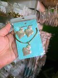 Conjunto aretes y cadena plana