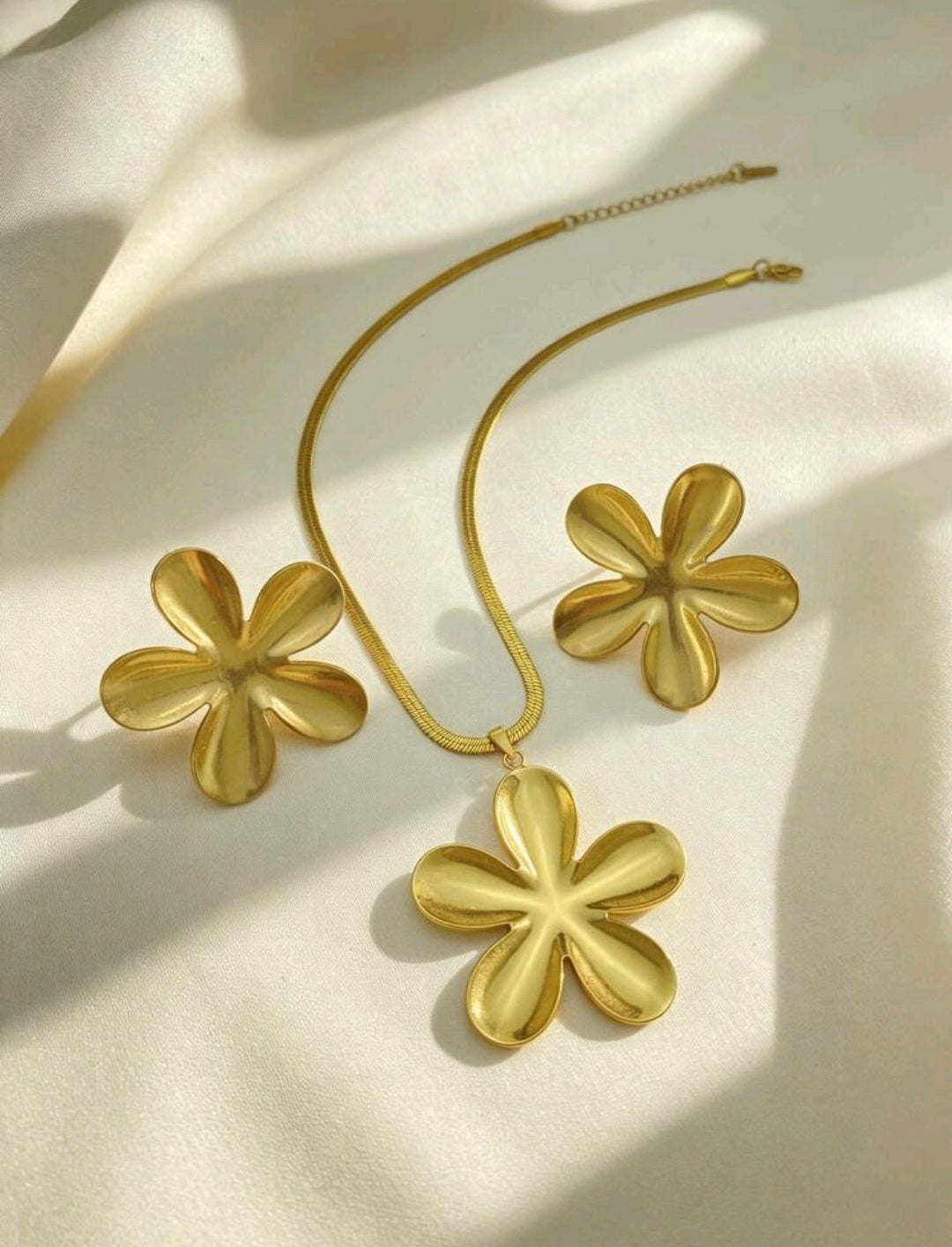 Conjunto aretes y cadena plana