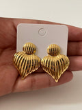 Aretes dorado acero