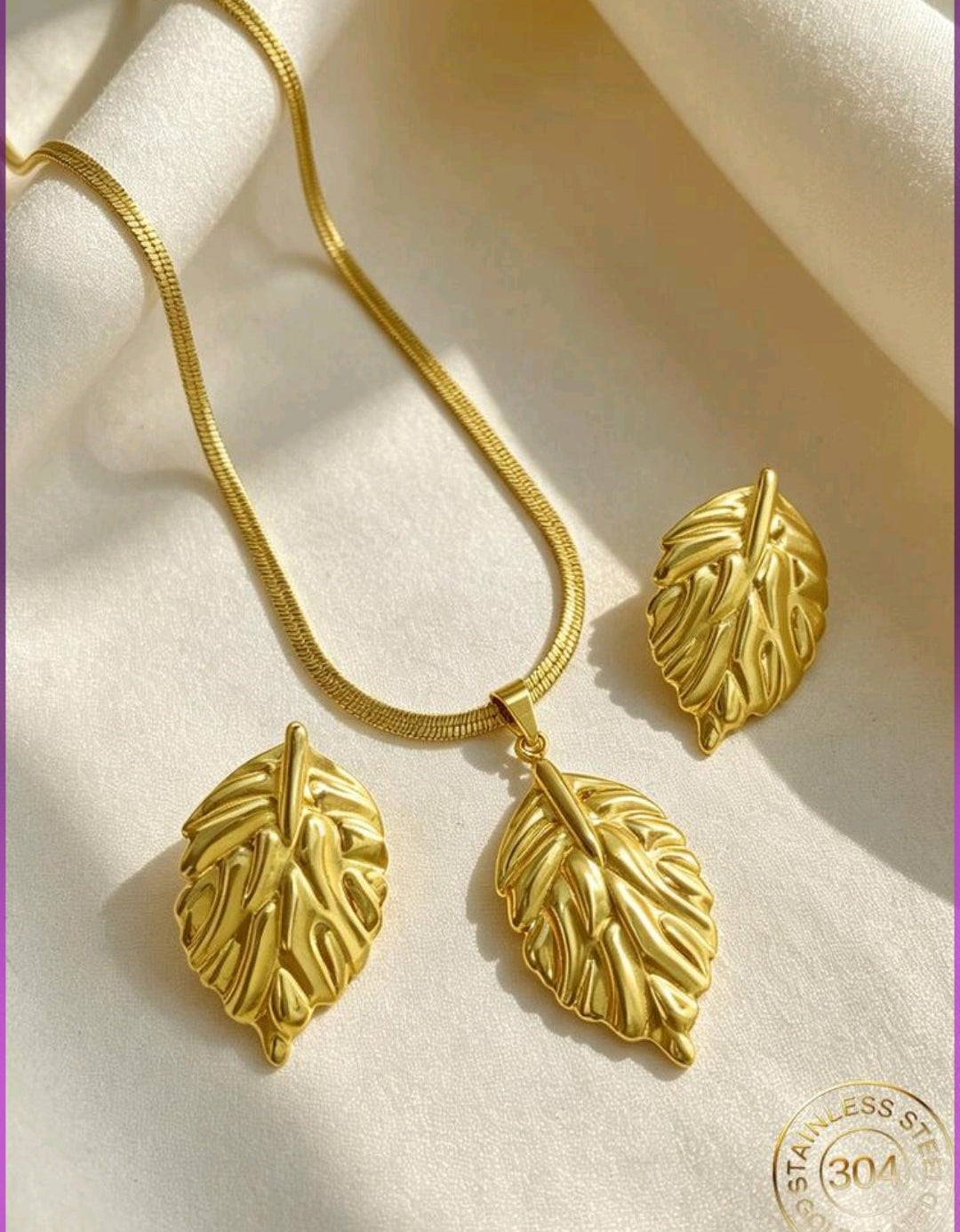 Conjunto aretes y cadena plana