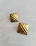 Aretes dorado acero