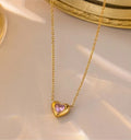 Cadena corazón mini rosa