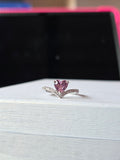 Anillo enchapado corazon rosa