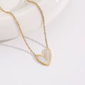 Cadena corazon esmaltado