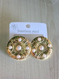 Aretes dorado acero
