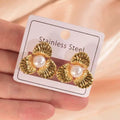 Aretes dorado acero