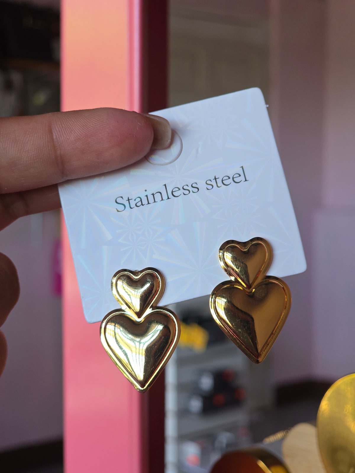 Arete corazon doble