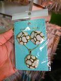 Conjunto aretes y cadena esmaltado