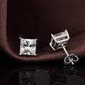 Arete circon plateado