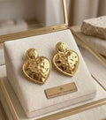 Aretes dorado acero