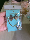 Conjunto aretes y cadena plana