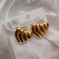 Aretes dorado acero