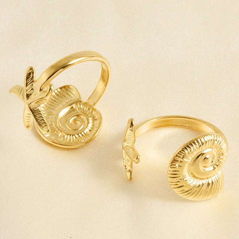 Anillo estrella caracol de mar